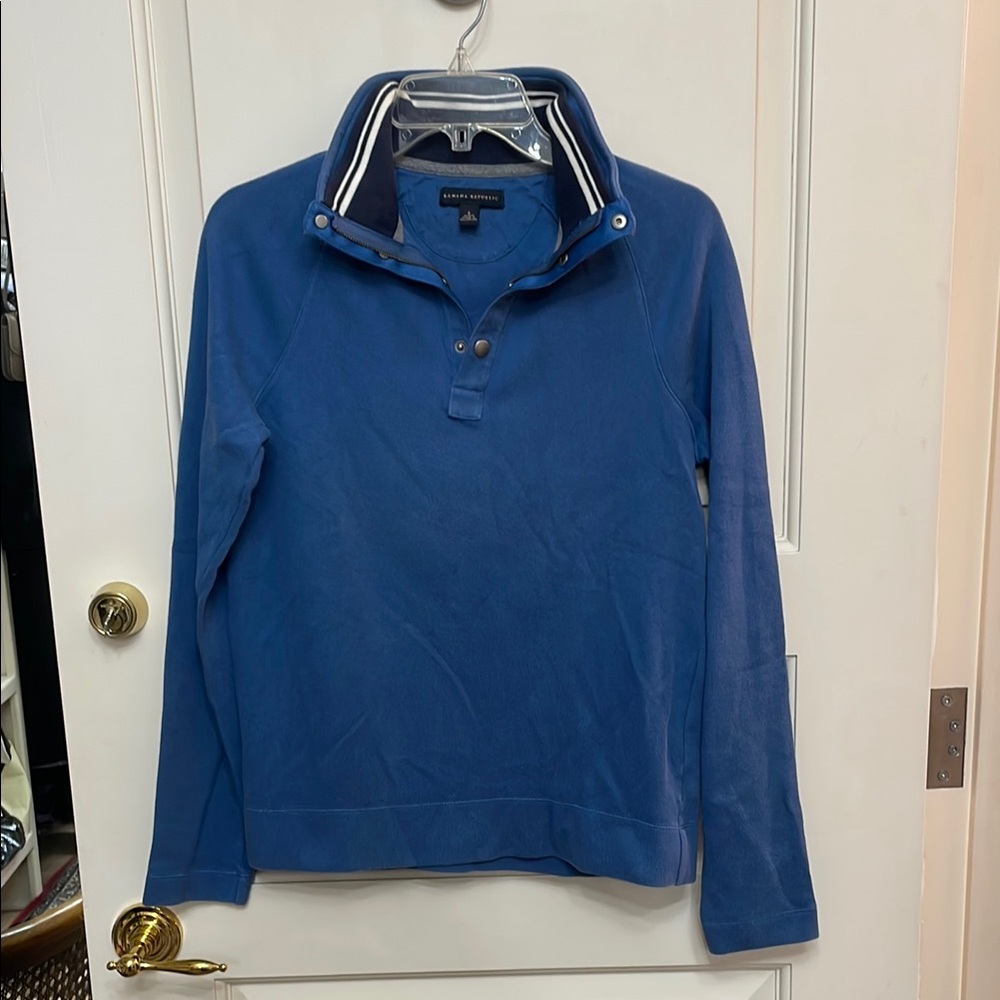 Blue Quarter-Zip Pullover - image 1
